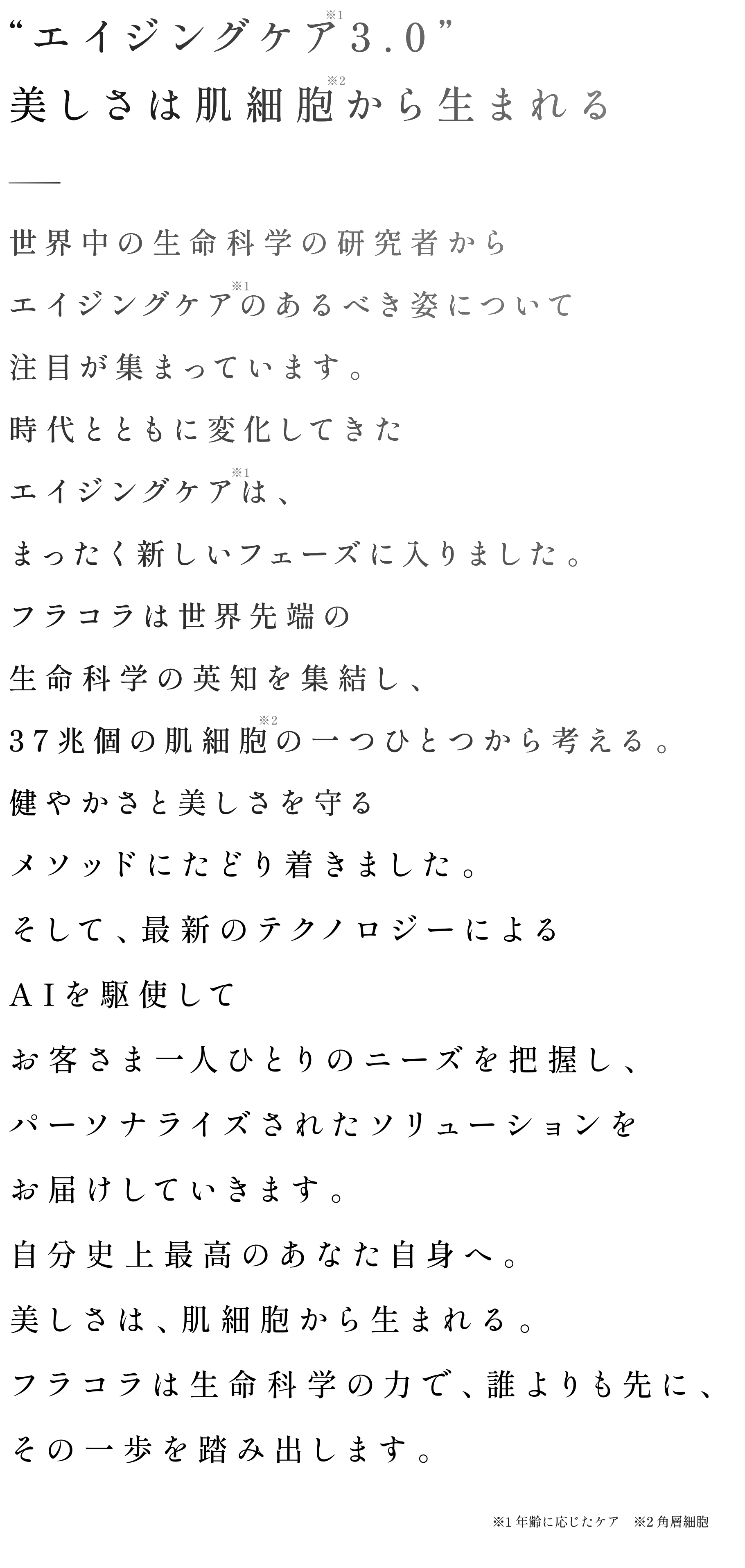 エイジングケア3.0